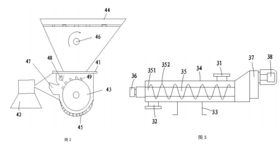 污染土壤破碎混合修复装置的破碎装置的结构示意图